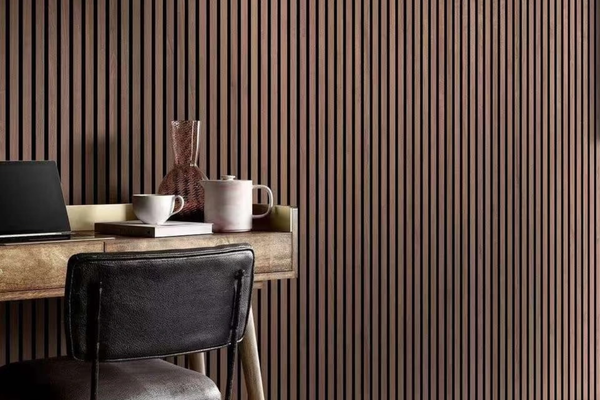 Modern office interior with acoustic wall treatments