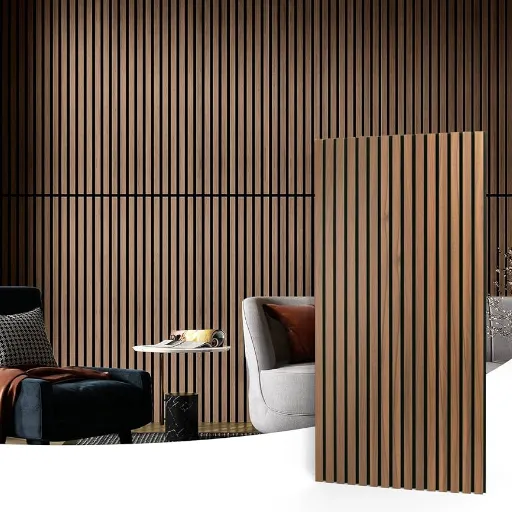 WPC and Wood Slat Acoustic Panels for Modern Offices